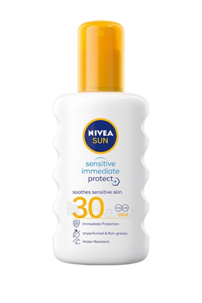 Saulės kremas Nivea Spray lotion for sensitive skin SPF 30 ( Sensitiv e Protect Sun Spray) 200 ml paveikslėlis 2 iš 2