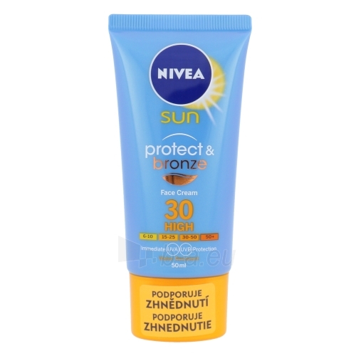 Saulės kremas Nivea Sun Protect & Bronze Face Cream SPF30 Cosmetic 50ml paveikslėlis 1 iš 1
