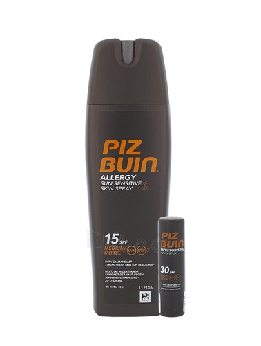 Saulės kremas Piz Buin Allergy Sun Sensitive Skin Spray SPF15 Kit Cosmetic 204,9ml paveikslėlis 1 iš 1