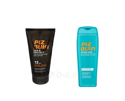 Saulės kremas Piz Buin Gift set Tan & Protect Milk accelerate tanning process SPF 15 150 ml + after-sun lotion After Sun 200 ml paveikslėlis 1 iš 1