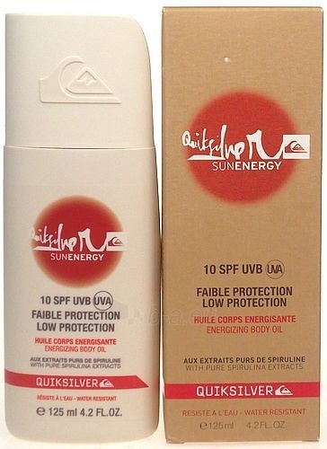 Sun cream Quiksilver Sun Energy Energizing Body Oil SPF 10 Cosmetic 125ml paveikslėlis 1 iš 1