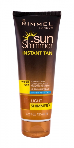 Saulės kremas Rimmel London Sun Shimmer Instant Tan Shimmer Cosmetic 125ml Light Shimmer paveikslėlis 1 iš 1
