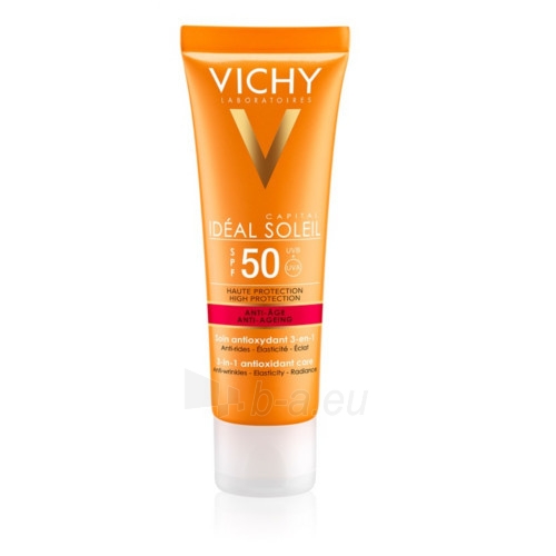 Saulės kremas Vichy Sunscreen Sunscreen SPF 50+ Idéal Soleil Anti-Age 50 ml paveikslėlis 1 iš 1