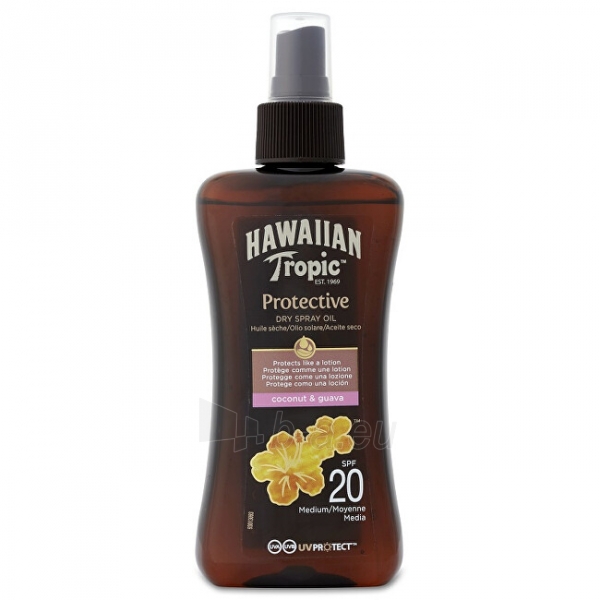 Sausas purškiamas aliejus Hawaiian Tropic SPF 20 Protective 200 ml paveikslėlis 1 iš 3
