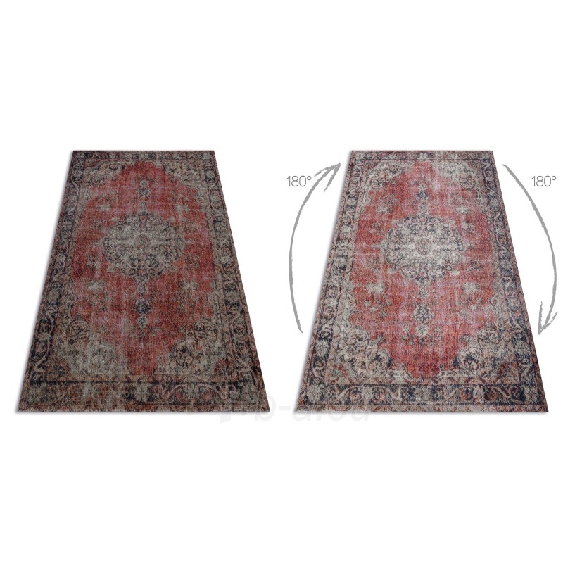 Sendinto dizaino lauko kilimas su raudonais akcentais MUNDO | 160x220 cm paveikslėlis 2 iš 16
