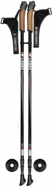 Šiaurietiško ėjimo lazdos NORDIC WALKING 21SR ZRG Black/Red/Grey paveikslėlis 1 iš 4