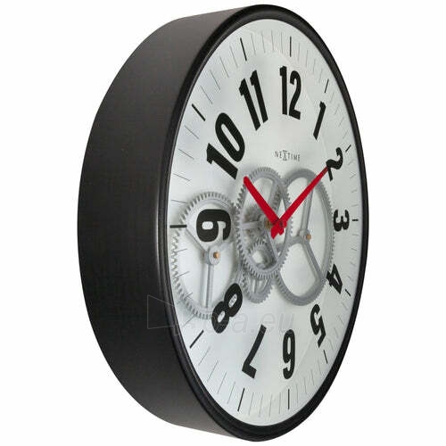 Sieninis laikrodis Nextime Modern Gear Clock 3259WI paveikslėlis 2 iš 9