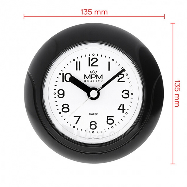 Sieninis laikrodis Prim MPM Bathroom clock E01.2526.90 paveikslėlis 3 iš 10