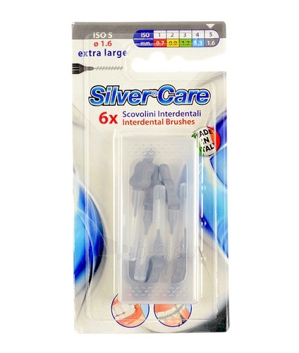 SilverCare Interdental Brushes ISO 5 Extra Large Cosmetic 6ks paveikslėlis 1 iš 1
