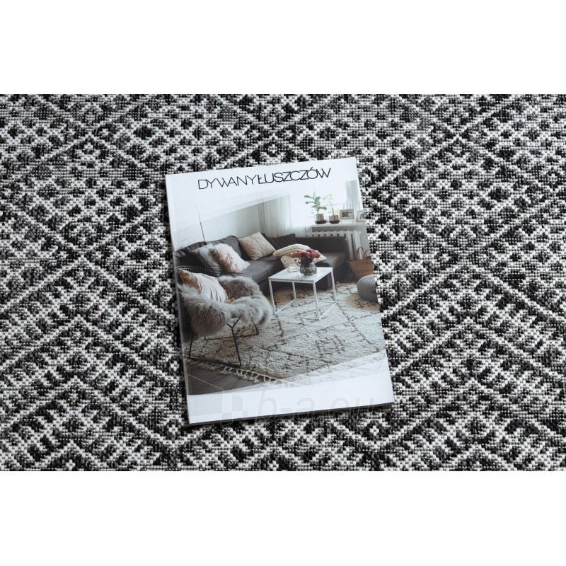 Sizalio kilimas su juodais raštais SION Boho | 160x220 cm paveikslėlis 1 iš 16