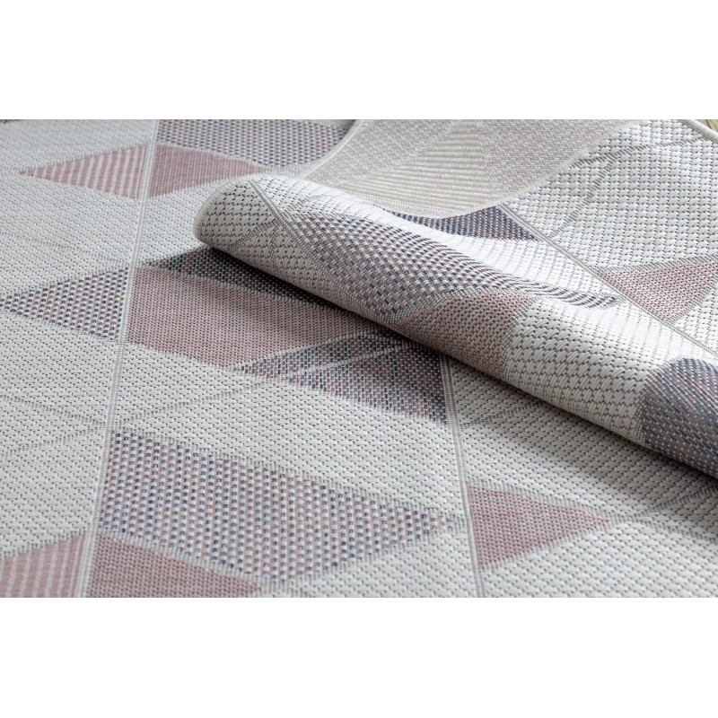 Sizalio kilimas su rožinės spalvos efektais SION Trikampiai | 120x170 cm paveikslėlis 11 iš 16