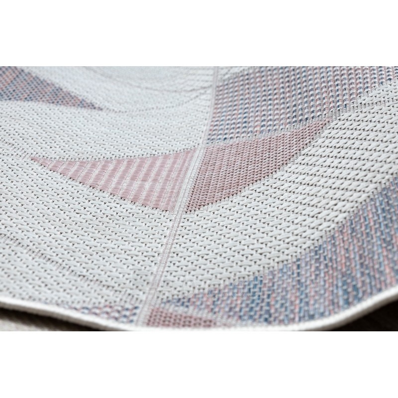 Sizalio kilimas su rožinės spalvos efektais SION Trikampiai | 200x290 cm paveikslėlis 13 iš 16