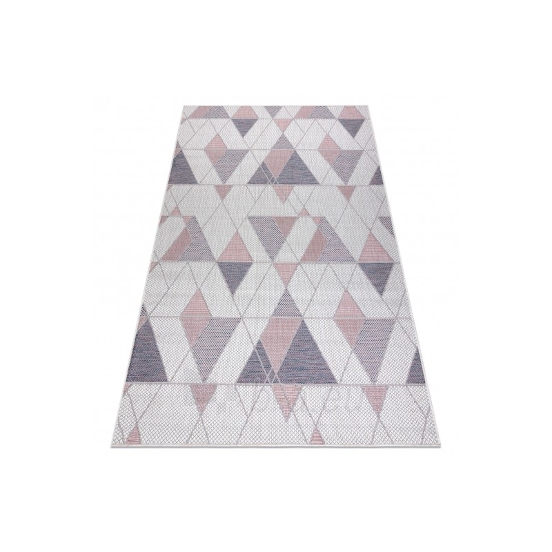 Sizalio kilimas su rožinės spalvos efektais SION Trikampiai | 200x290 cm paveikslėlis 16 iš 16