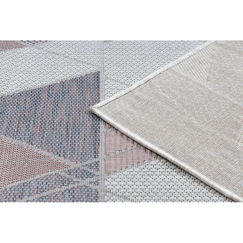 Sizalio kilimas su rožinės spalvos efektais SION Trikampiai | 80x150 cm paveikslėlis 15 iš 16