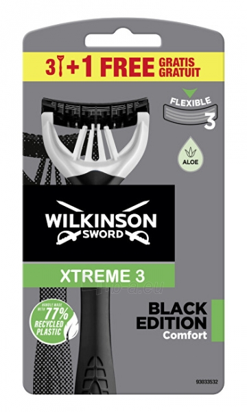 Skustuvas vyrams Wilkinson Sword Wilkinson Xtreme3 Black 4 vnt paveikslėlis 2 iš 2