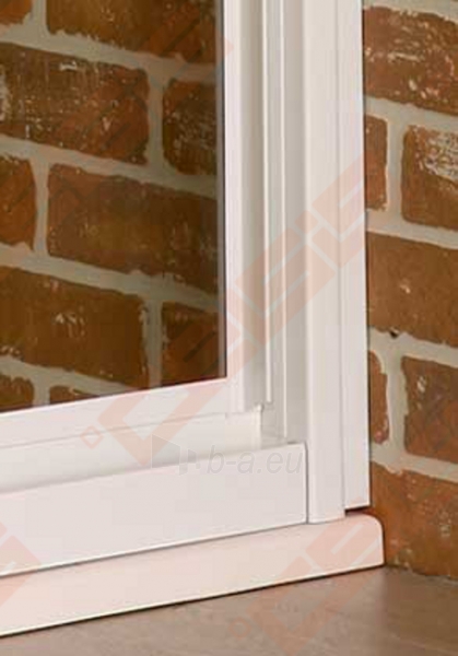 Slankiojančios dušo durys ROLTECHNIK CLASSIC LINE PD3N/900 montavimui į nišą su baltos spalvos profiliu ir matiniu stiklu paveikslėlis 3 iš 4