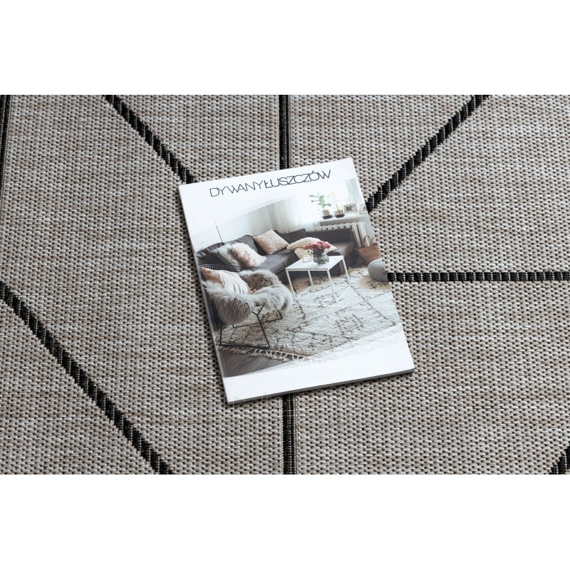 Smėlio spalvos sizalio kilimas su geometriniais motyvais FLOORLUX | 80x150 cm paveikslėlis 1 iš 16