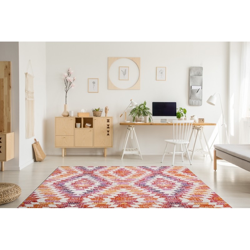 Spalvingas kilimas su raštais MUNDO Rombai | 120x170 cm paveikslėlis 4 iš 16