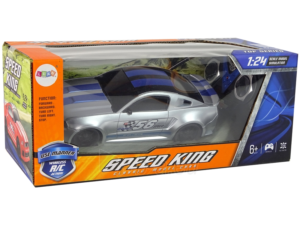 Speed King Sporty nuotoliniu būdu valdomas automobilis, pilkas paveikslėlis 6 iš 6
