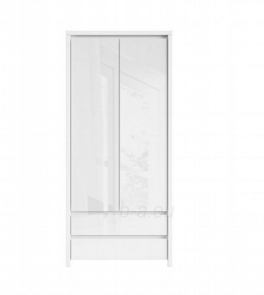 Cupboard Kaspian SZF2D2S white/white sparkling paveikslėlis 1 iš 3