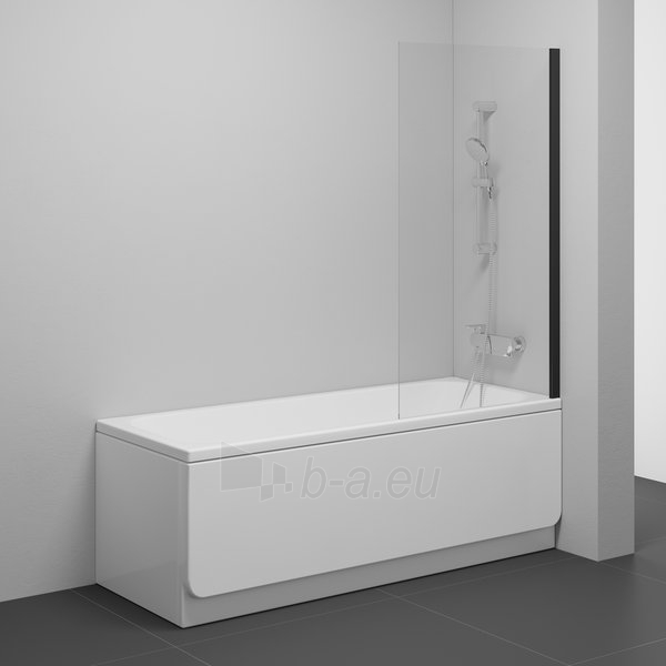 Stacionari vonios sienelė Ravak Nexty, NVS1-80 juodas+Transparent paveikslėlis 1 iš 2