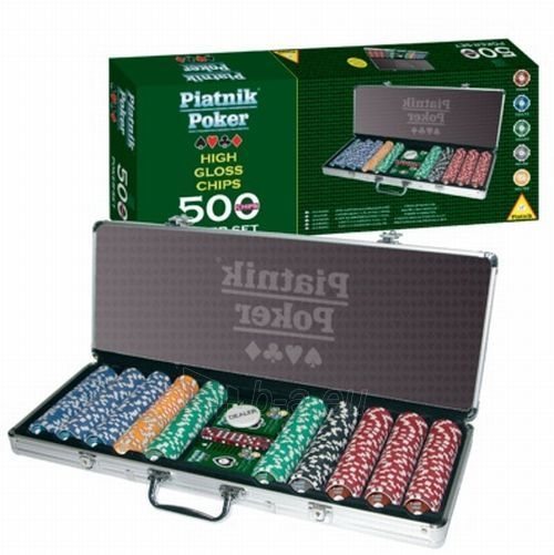 Stalo žaidimas Piatnik Poker range su 500 žetonais 790492 paveikslėlis 1 iš 1