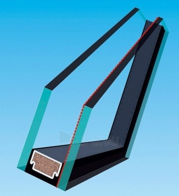 Stoglangis FAKRO PTP-V su stiklo paketu U3 ir V35 orlaide, 55x78 cm, PVC paveikslėlis 6 iš 6