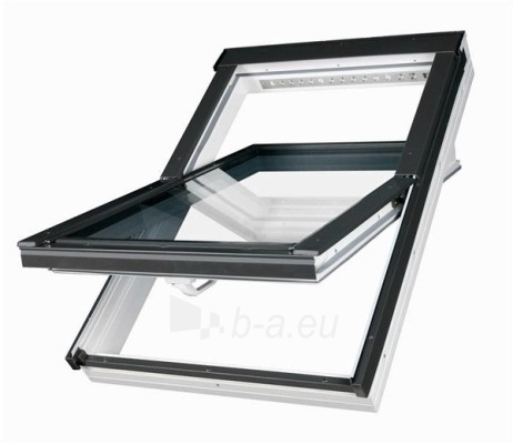 Lūka FAKRO PTP-V ar stiklu U3 un ventilācija, 66x98 cm, PVC, balts paveikslėlis 1 iš 6