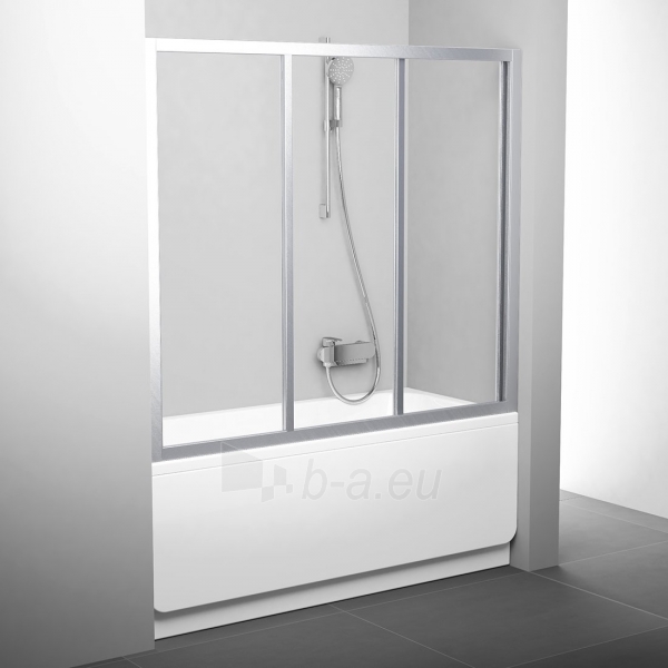 Stumdomos vonios durys Ravak, AVDP3-150, satinas+stiklas Transparent paveikslėlis 1 iš 2