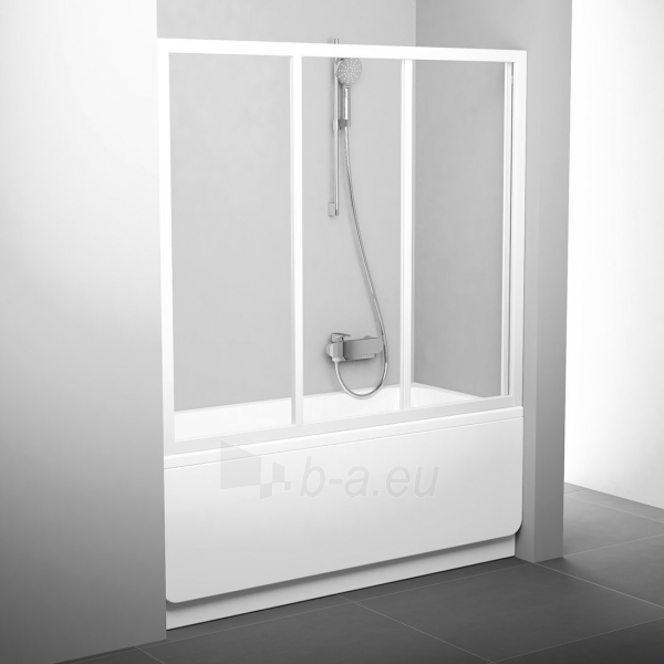 Stumdomos vonios durys Ravak, AVDP3-170, balta+stiklas Transparent paveikslėlis 1 iš 2