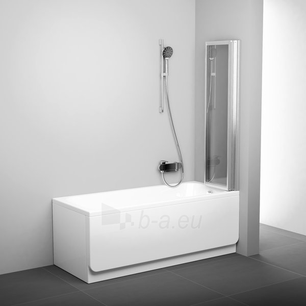 Sulankstoma vonios sienelė Ravak, VS3 115, balta+stiklas Transparent paveikslėlis 2 iš 3