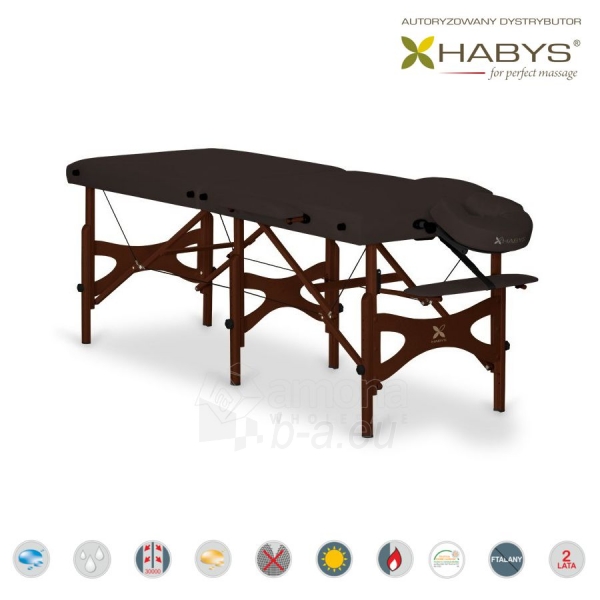 Sulankstomas masažo stalas HABYS Alba Soft Touch Dark Brown paveikslėlis 2 iš 3