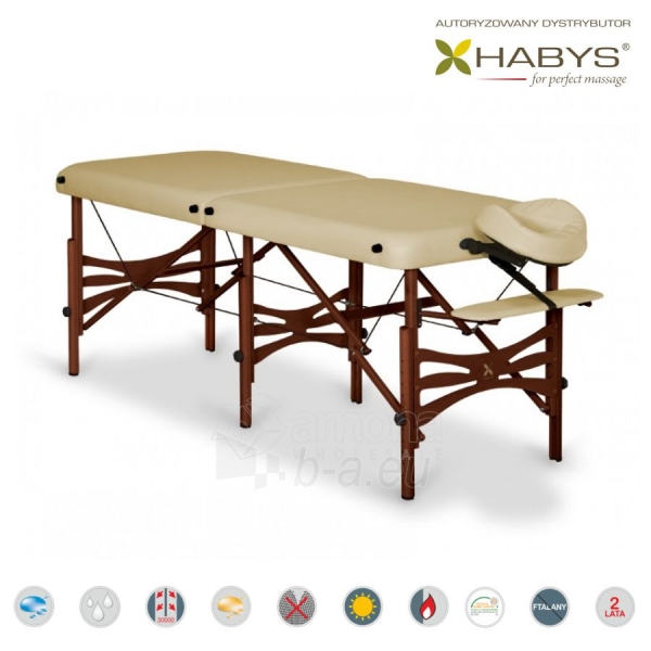 Sulankstomas masažo stalas HABYS Alba Vinyl Flex Beige Warm paveikslėlis 3 iš 3