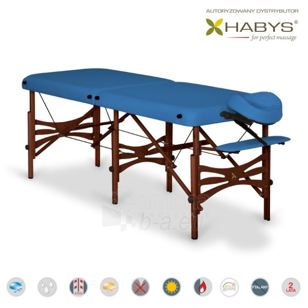Sulankstomas masažo stalas HABYS Alba Vinyl Flex Blue paveikslėlis 3 iš 3