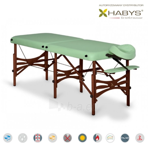 Sulankstomas masažo stalas HABYS Alba Vinyl Flex Pistachio paveikslėlis 3 iš 3