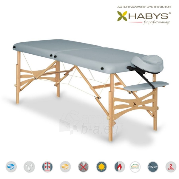 Sulankstomas masažo stalas HABYS Panda Vinyl Flex Gray paveikslėlis 1 iš 3