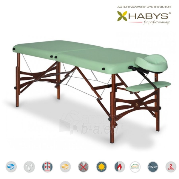 Sulankstomas masažo stalas HABYS Panda Vinyl Flex Pistachio paveikslėlis 2 iš 3