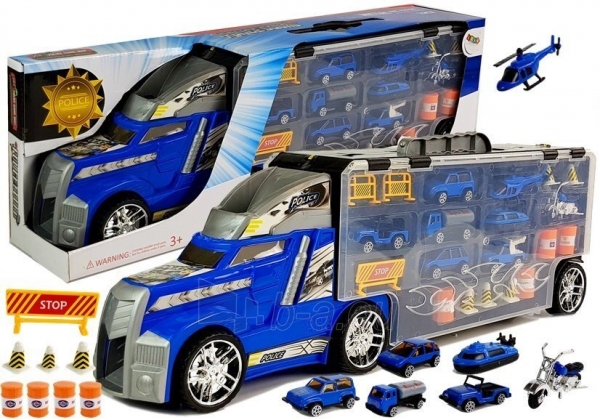Žaislinis sunkvežimis su automobilių modeliukais Lean Toys paveikslėlis 1 iš 8