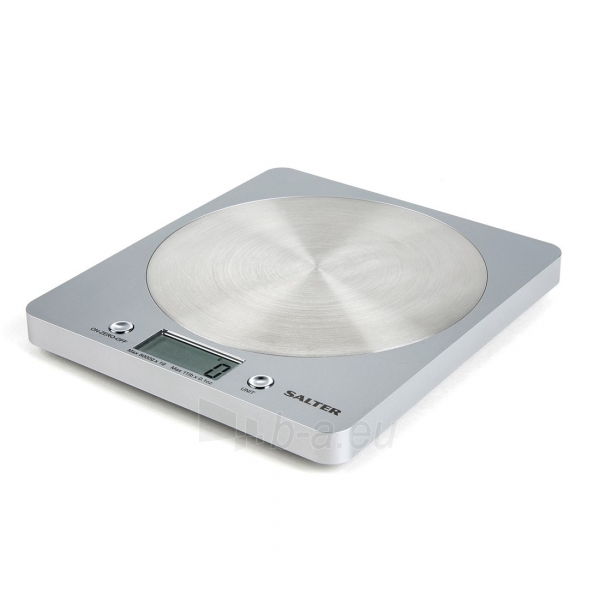 Svarstyklės Salter 1036 SVSSDR Disc Electronic Digital Kitchen Scales - Silver paveikslėlis 1 iš 4