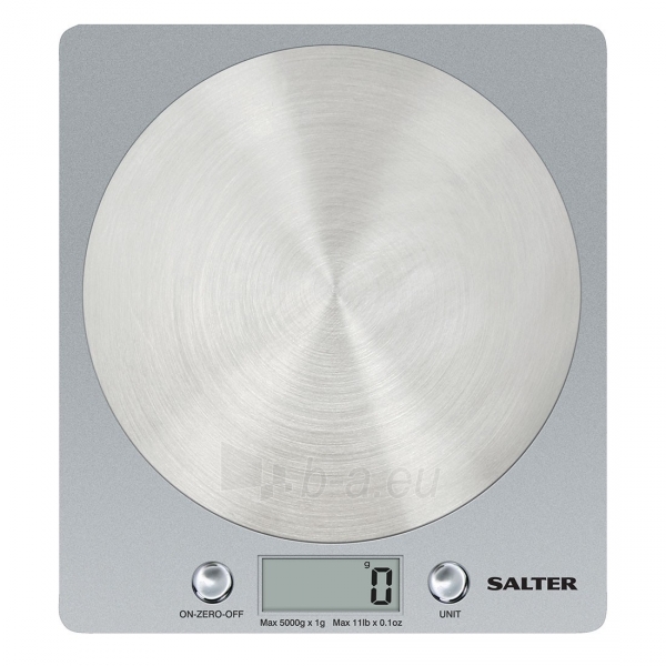 Svarstyklės Salter 1036 SVSSDR Disc Electronic Digital Kitchen Scales - Silver paveikslėlis 2 iš 4