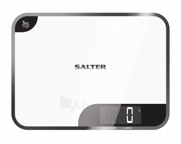 Svarstyklės Salter 1064 WHDR Mini-Max 5kg Digital Kitchen Scale - White paveikslėlis 2 iš 4