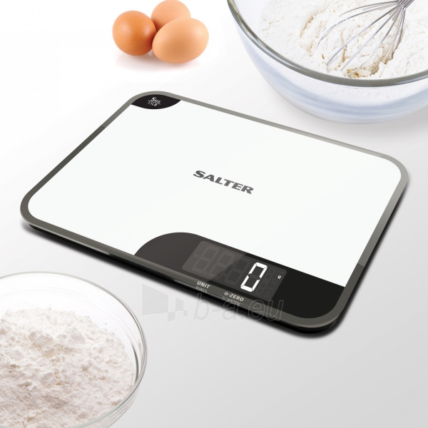 Svarstyklės Salter 1064 WHDR Mini-Max 5kg Digital Kitchen Scale - White paveikslėlis 3 iš 4