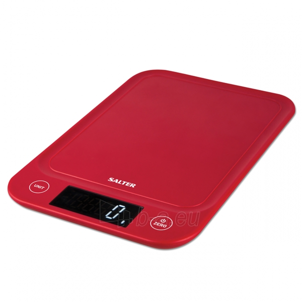Svarstyklės Salter 1067 RDDRA Digital Kitchen Scale, 5kg Capacity red paveikslėlis 2 iš 6