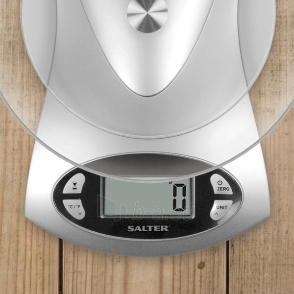 Svarstyklės Salter 1069 SVDR 5KG Electronic Kitchen Scale - Silver paveikslėlis 2 iš 4