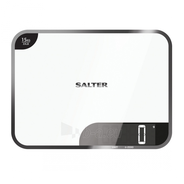 Svarstyklės Salter 1079 WHDR 15kg Max Chopping Board Digital Kitchen Scale - White paveikslėlis 2 iš 5