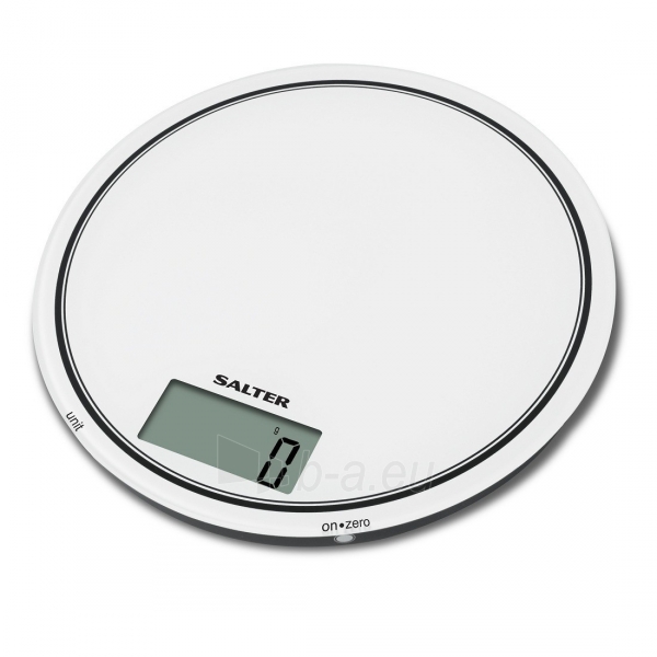 Svarstyklės Salter 1080 WHDR12 Mono Electronic Digital Kitchen Scales - White paveikslėlis 1 iš 4