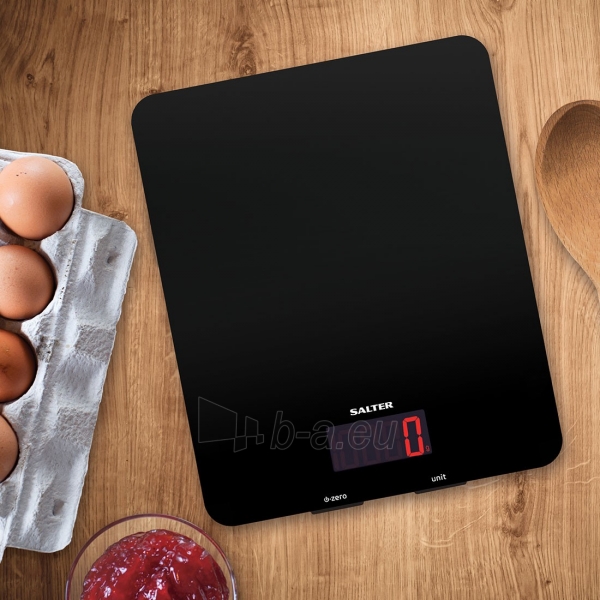 Svarstyklės Salter 1150 BKDR 5kg Glass Electronic Kitchen Scales - Black paveikslėlis 3 iš 6