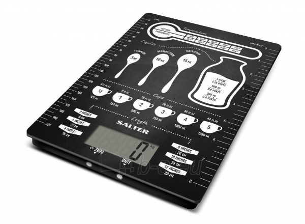 Svarstyklės Salter 1171 CNDR Conversions Digital Kitchen Scales - Black paveikslėlis 1 iš 4