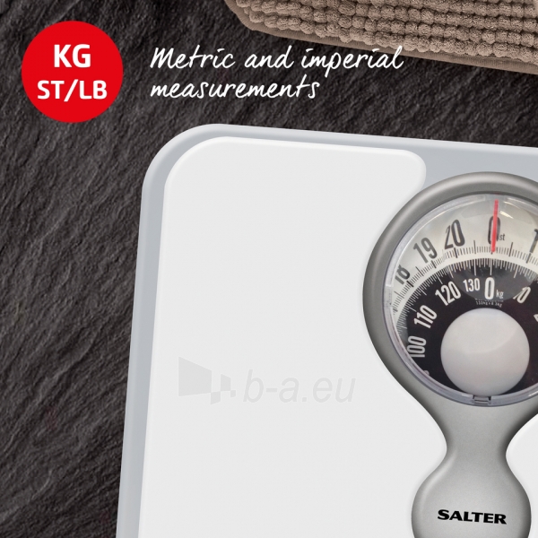 Svarstyklės Salter 484 WHDR Magnifying Mechanical Bathroom Scale paveikslėlis 4 iš 6