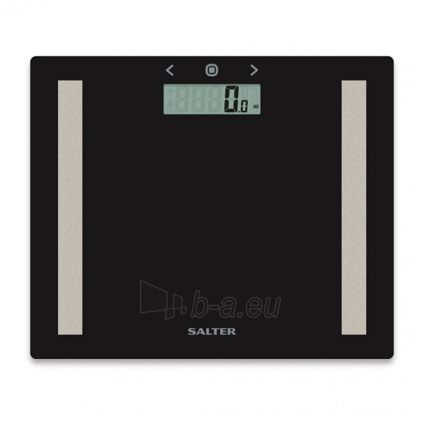 Svarstyklės Salter 9113 BK3R Compact Glass Analyser Bathroom Scales - Black paveikslėlis 2 iš 3